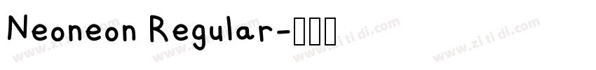 Neoneon Regular字体转换